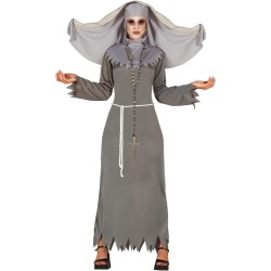 DISFRAZ MONJA GRIS EVIL NUN  T.M 38-40