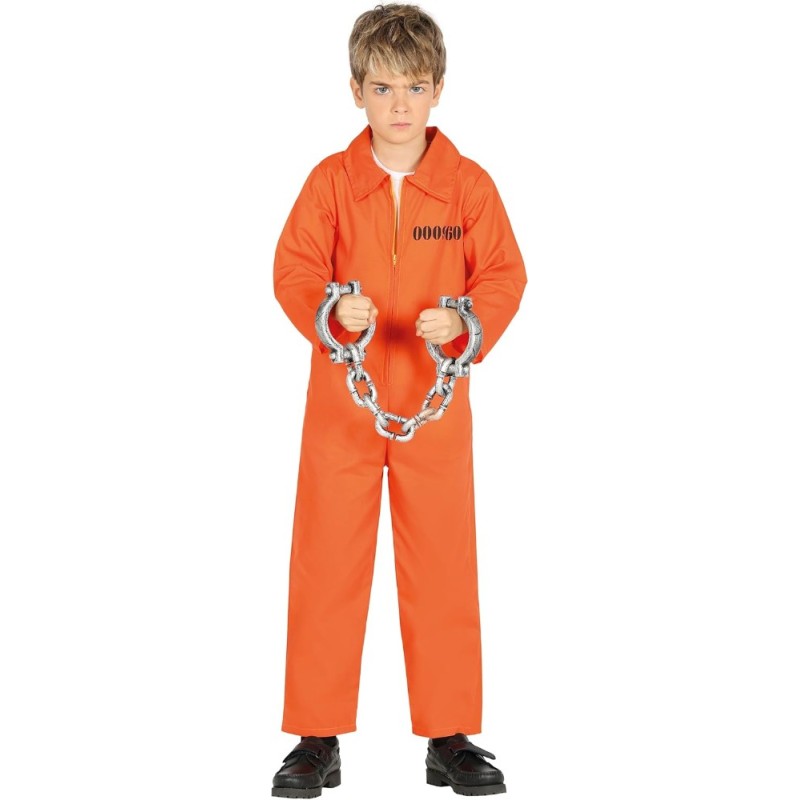 DISFRAZ CONVICTO NARANJA PRESO 10-12 AÑO