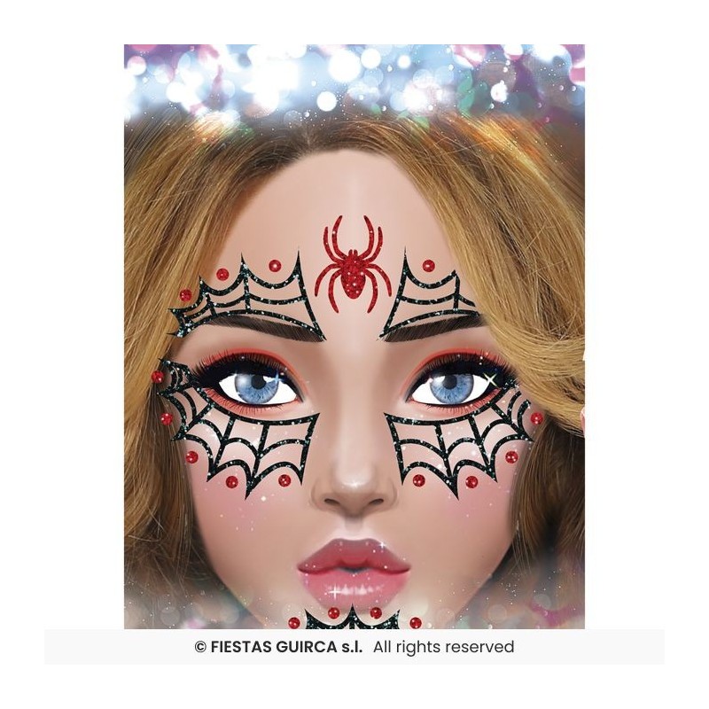 ARAÑA GLITTER FACE, 20X20 CMS.