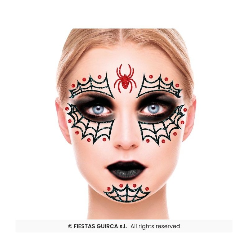 ARAÑA GLITTER FACE, 20X20 CMS.