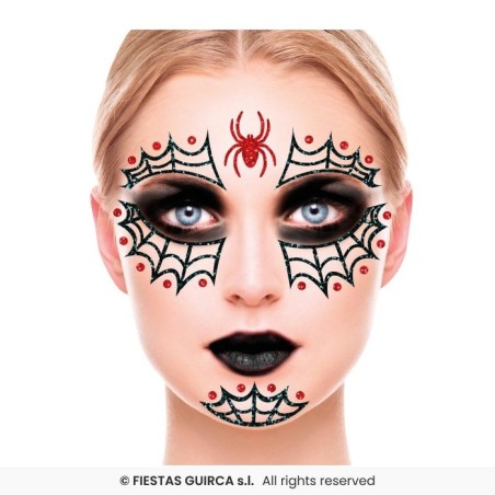 ARAÑA GLITTER FACE, 20X20 CMS.
