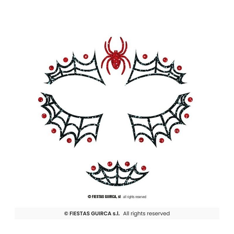 ARAÑA GLITTER FACE, 20X20 CMS.
