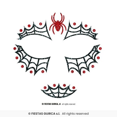 ARAÑA GLITTER FACE, 20X20 CMS.