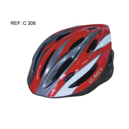 Casco tricolor bicicleta t.54-58