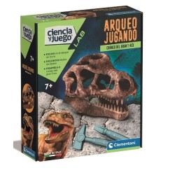 ARQUEOJUGANDO CRANEO DEL GRAN T-REX