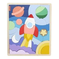 Fisher-Price Puzzle Espacial de Madera 
