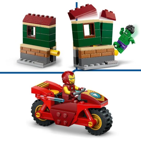 Iron Man con Moto y Hulk