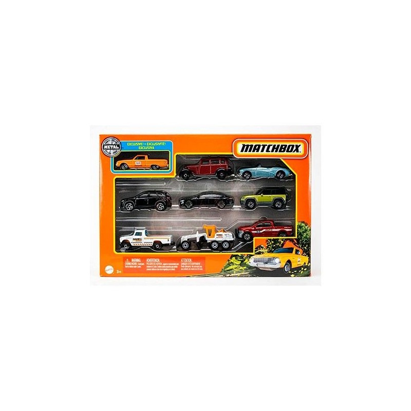 Matchbox Auto Básico Paquete de 9 Modelo