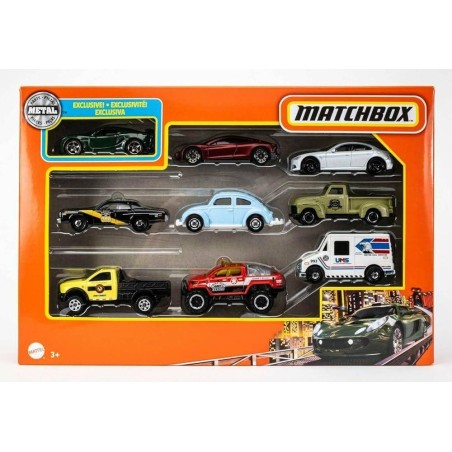 Matchbox Auto Básico Paquete de 9 Modelo