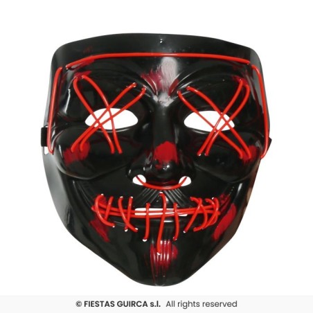 MASCARA NEGRA CON LUZ SURTIDAS PVC