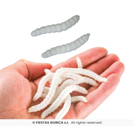 BLISTER 20 GUSANOS ELASTICOS 4 CMS