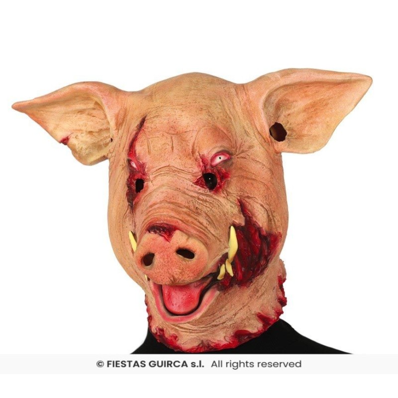 MASCARA CERDO TERROR LATEX