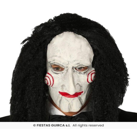 MASCARA SAW MARIONETA CON PELO LATEX