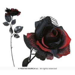 FLOR ROJA Y NEGRA, 40 CMS 2