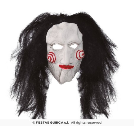 MASCARA SAW MARIONETA CON PELO LATEX