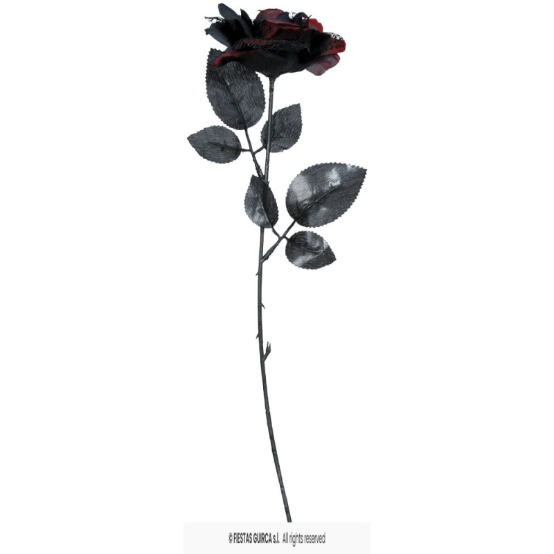 FLOR ROJA Y NEGRA, 40 CMS