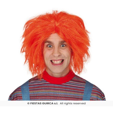 PELUCA NARANJA CHUCKY MUÑECO DIABOLICO