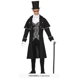 DISFRAZ VAMPIRO PLATEADO SILVER T.M 48-5