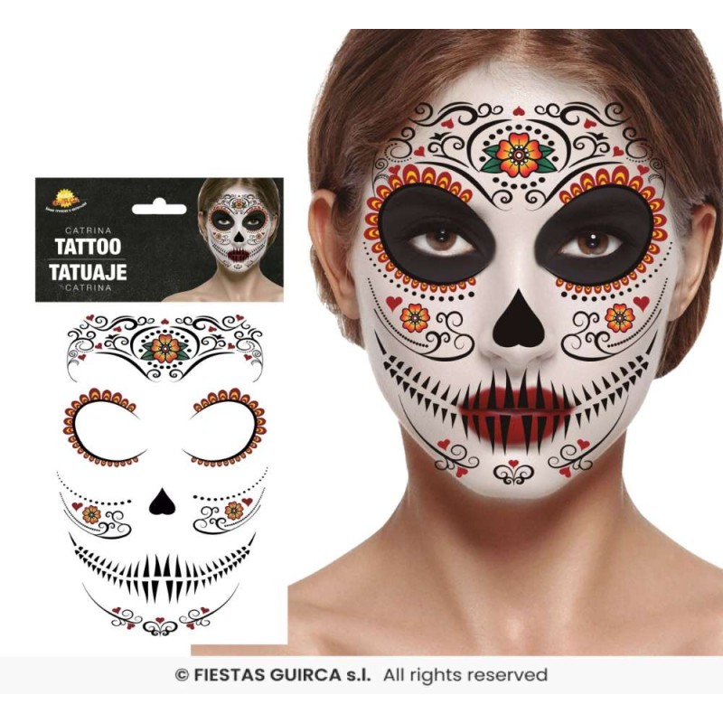 Tatuaje cara catrina 