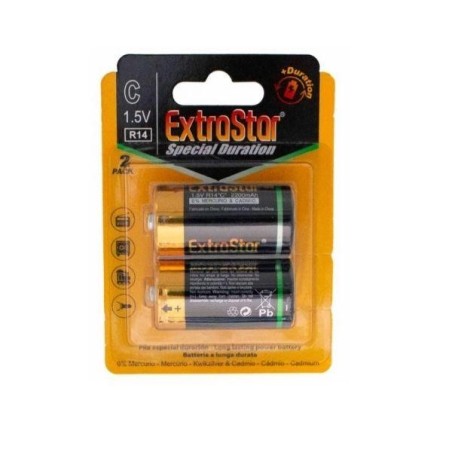 BLISTER 2 PILAS ALCALINAS R14/C - 1,5V 