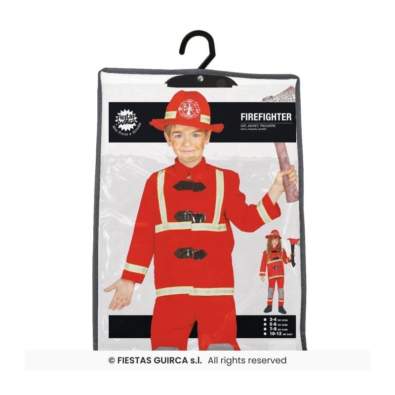 DISFRAZ BOMBERO 7-9 Años