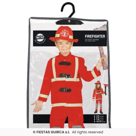DISFRAZ BOMBERO 7-9 Años
