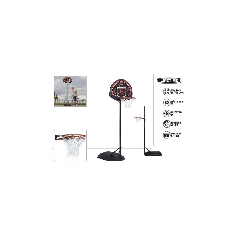 LIFETIME CANASTA BASKET PORT. AJUSTABLE