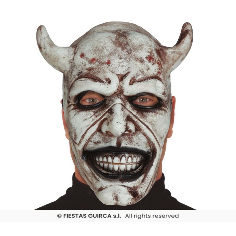 Mascara demonio blanco, latex