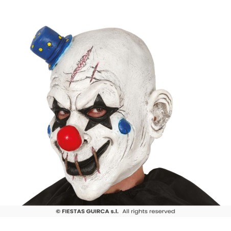 MASCARA PAYASO CON GORRITO LATEX