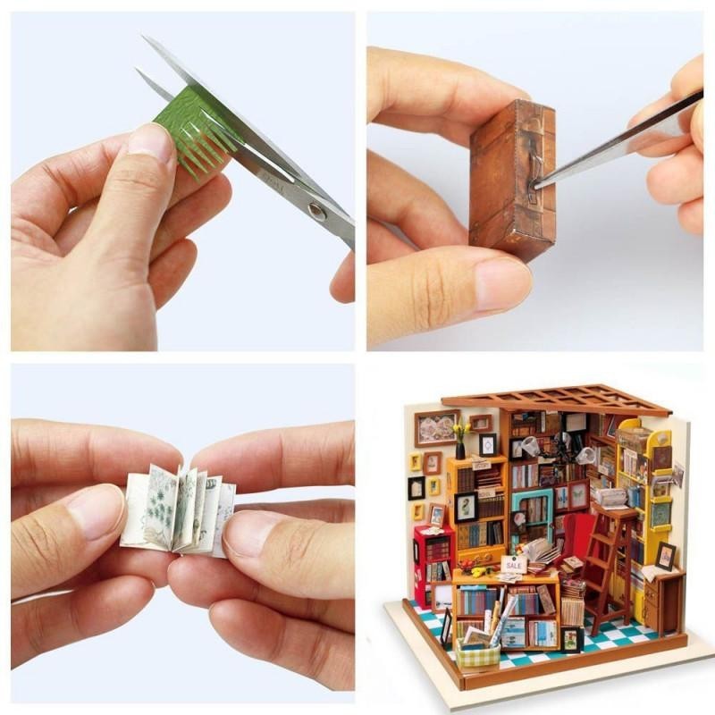 Robotime Biblioteca De Sam Maqueta