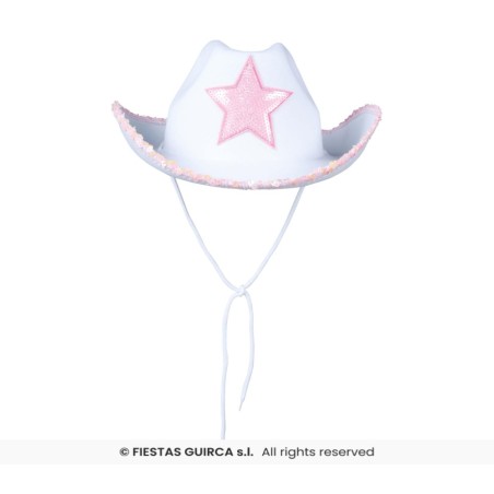 SOMBRERO VAQUERO BLANCO CON ESTRELLA