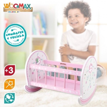 CUNA DE MADERA PARA MUÑECAS - WOOMAX