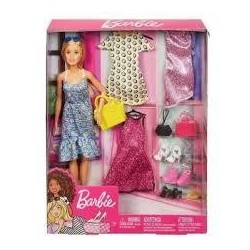 Muñeca Barbie Fashionista con 4 modas 2