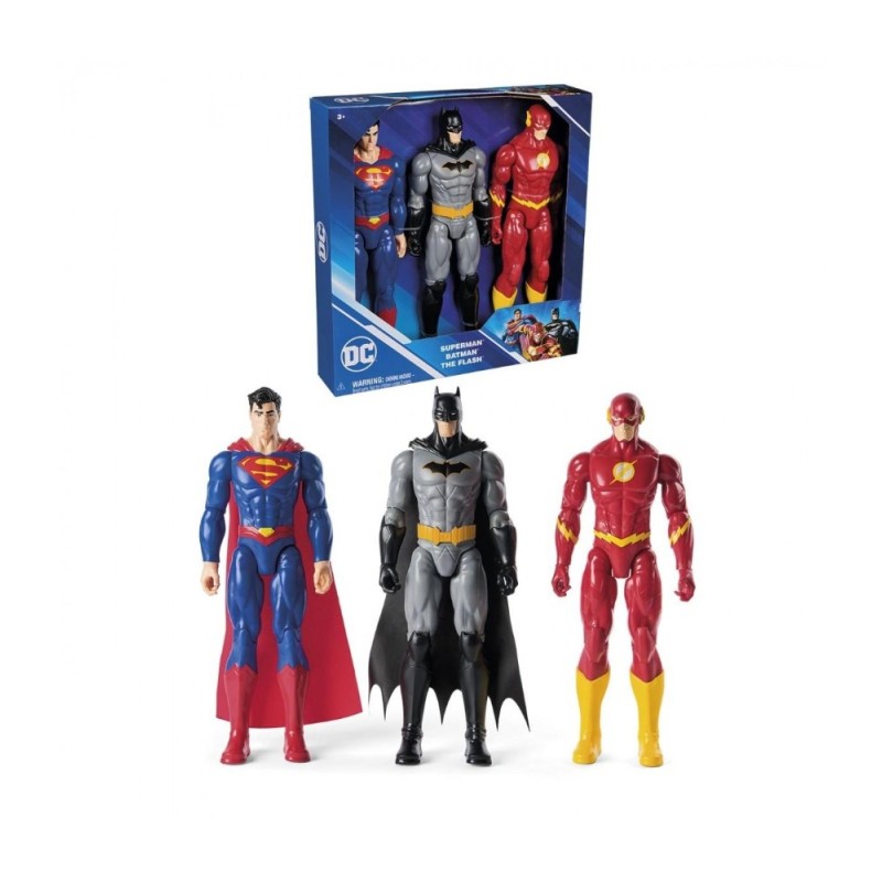 Pack 3 Figuras Batman, Superman y Flash 