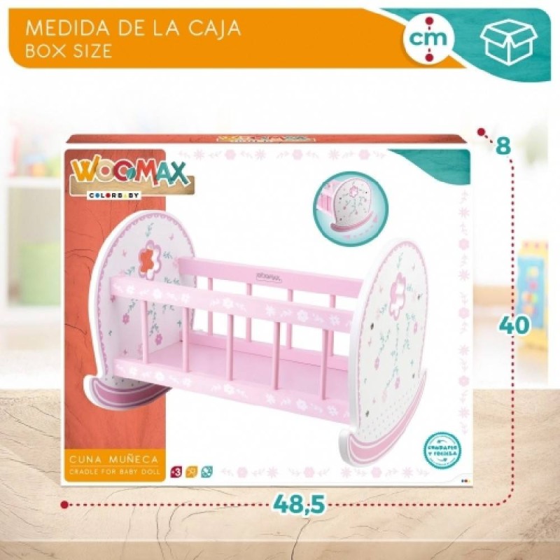 CUNA DE MADERA PARA MUÑECAS - WOOMAX