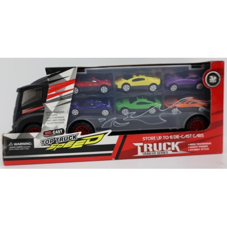 CAMION PORTACOCHES + 6 VEHICULOS