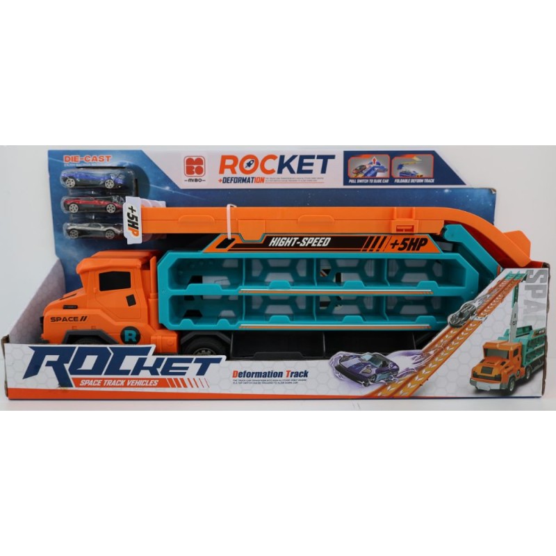 CAMION PISTA 120CM C/ 3 COCHES DIE-CAST