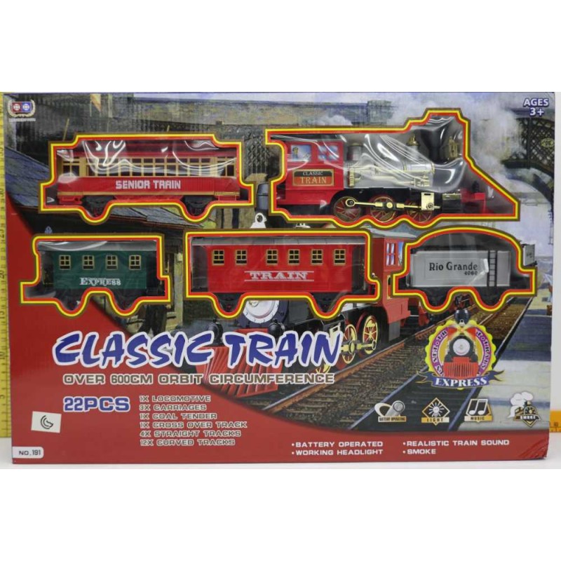 TREN CON VIAS OESTE C/VIAS HUMO 22 PZAS