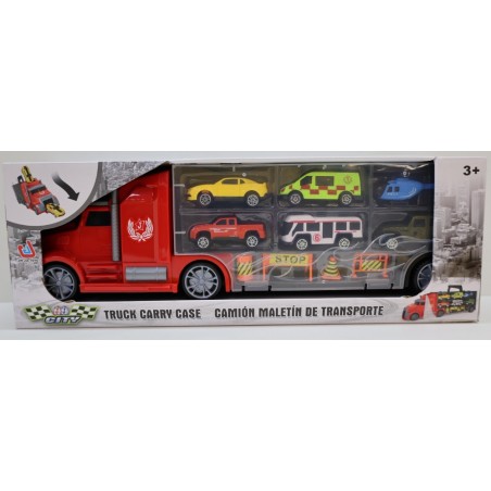 CAMION PORTACOCHES + 6 VEHICULOS ACC