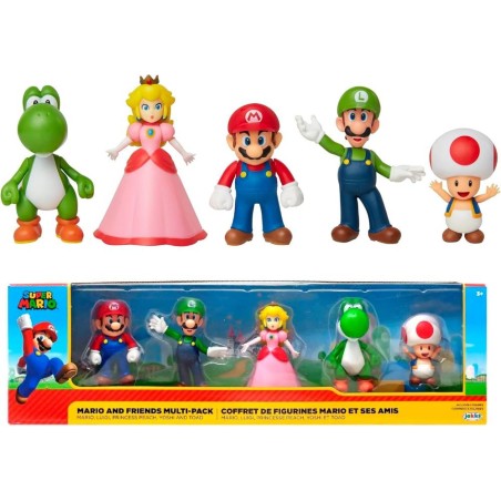 Super Mario - Pack de 5 figuras 6 cm