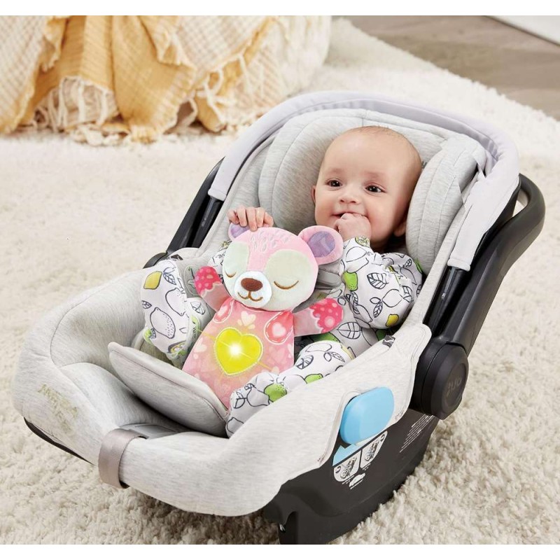 Peluche de cuna Osito melodías rosa