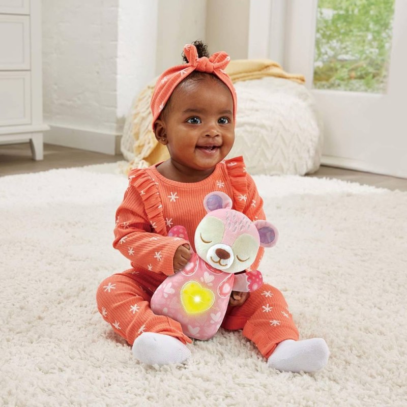 Peluche de cuna Osito melodías rosa