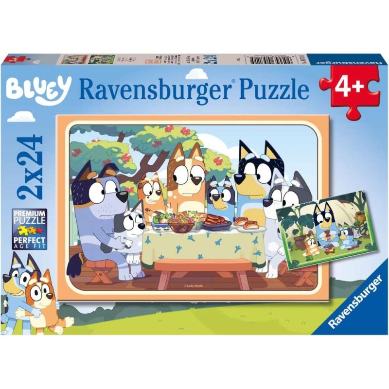 Bluey, 3 Puzzles de 49 piezas