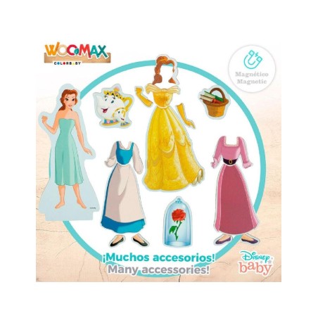 PRINCESAS VESTIDOS DE MADERA MAGNETICOS 