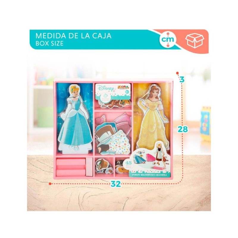 PRINCESAS VESTIDOS DE MADERA MAGNETICOS 