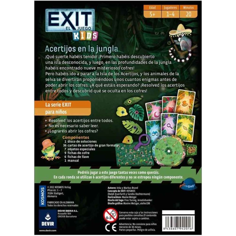 EXIT ACERTIJOS EN LA JUNGLA(INFANTIL)