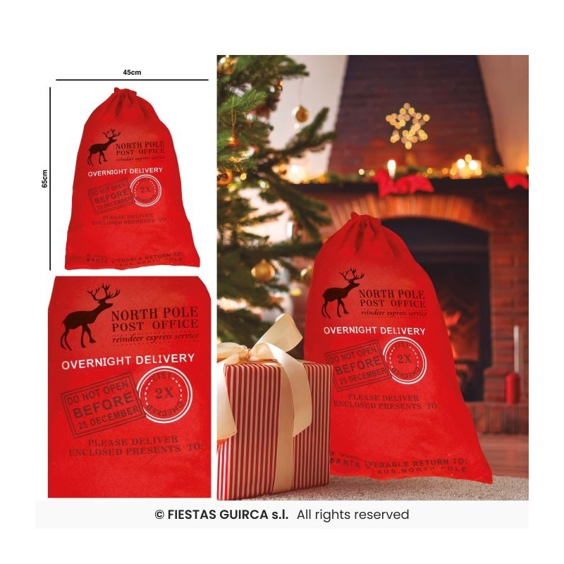 SACO PAPA NOEL FIELTRO 65X45 CMS