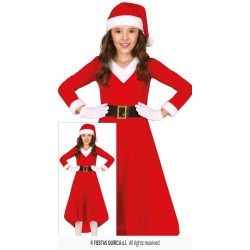 Disfraz mama noel dress largo 10-12 años