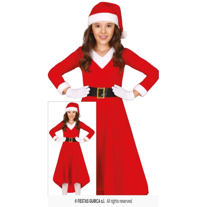 Disfraz mama noel dress largo 10-12 años