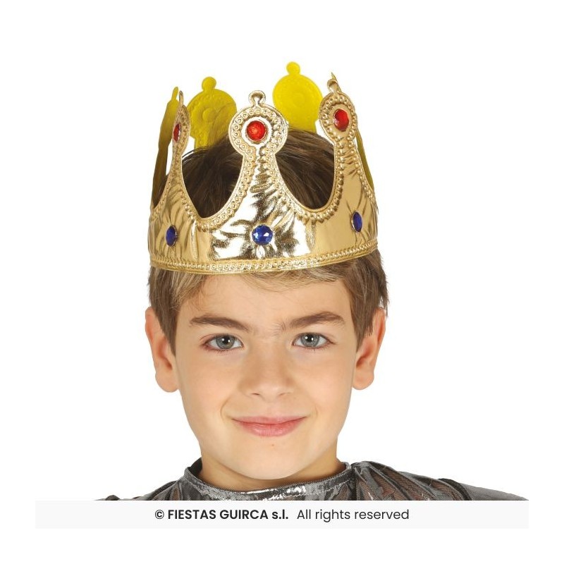 CORONA REY TELA ORO INFANTIL